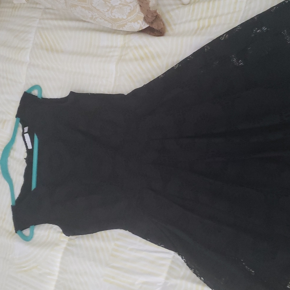 Black lace cocktail dress